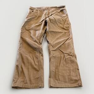 Key Dungarees Mens Brown Duck Canvas 100% Cotton Carpenter Pants Size 34x29